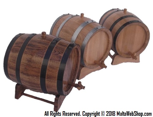 Small oak wood barrel, wooden cask and wine keg in Malta - Maltawebshop