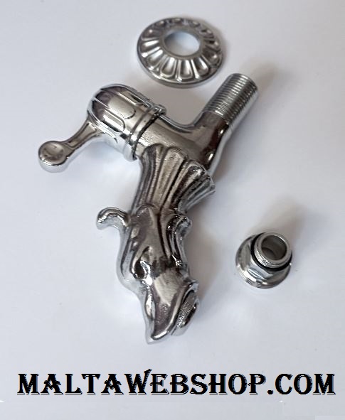 Decorative water tap for bathroom in chrome in Malta