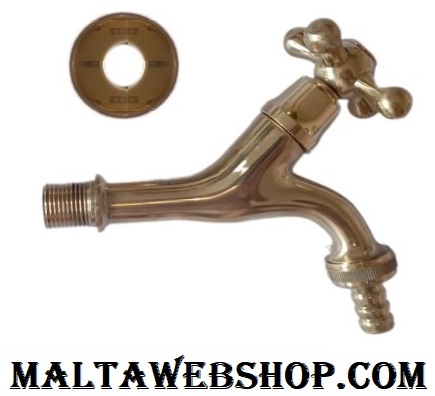 Outdoor gardining tap with hose-bib fcargenign fitting in brass - Malta